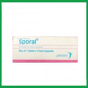 Thuốc Sporal Janssen điều trị các bệnh nấm phụ khoa, da, toàn thân (1 vỉ x 4 viên)