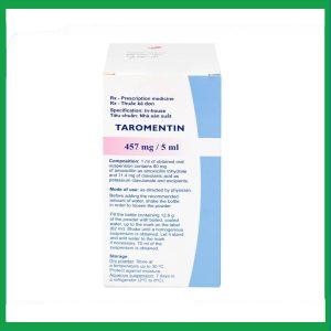 Nhà Thuốc Tiến Thành - Bột hỗn dịch uống Taromentin 457mg/5ml điều trị nhiễm trùng viêm xoang, tai giữa, đường hô hấp (12.6g) 3 Nhà Thuốc Tiến Thành - Taromentin 457mg1 1