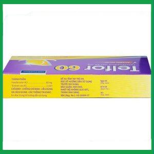 Nhà Thuốc Tiến Thành - Thuốc Telfor 60 DHG điều trị các triệu chứng viêm mũi dị ứng (2 vỉ x 10 viên) 1 Nhà Thuốc Tiến Thành - Telfor 60 2