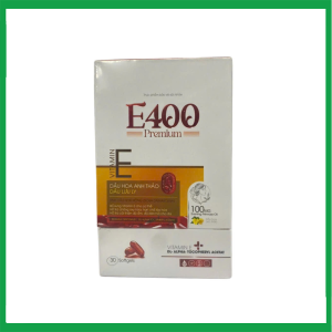 Viên uống E400 Premium hỗ trợ hạn chế lão hóa và làm đẹp da ( Hộp 1 lọ 30 viên)