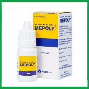 Thuốc Mepoly Merap dùng cho viêm kết mạc, mi mắt, viêm mũi, viêm tai