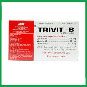 Trivit-B – Cung cấp vitamin thiết yếu nhóm B (Hộp 10 ống x 3ml)