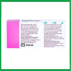 Nhà Thuốc Tiến Thành - Thuốc Valiera 2mg Abbott điều trị chứng rối loạn vận mạch (1 vỉ x 30 viên) 2 Nhà Thuốc Tiến Thành - Valiera1