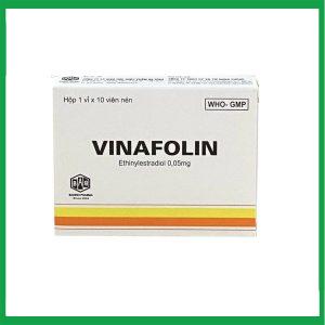Thuốc Vinafolin Ba Đình điều trị thay thế hormon sinh dục nữ ở những người bệnh mãn kinh Hộp 10 viên ·