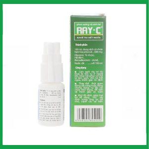 Nhà Thuốc Tiến Thành - Phun sương Ray-C vệ sinh tai, làm sạch ráy tai chai 10ml 2 Nhà Thuốc Tiến Thành - Xit ray tai Ray C1