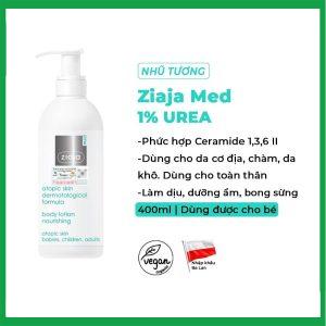 Nhà Thuốc Tiến Thành - Nhũ tương mượt da toàn thân 1% Urê Ziaja dưỡng ẩm, bảo vệ da, làm dịu tổn thương da (400ml) 2 Nhà Thuốc Tiến Thành - Ziaja Med Atopic Skin 400ml Nhu tuong muot da toan than1