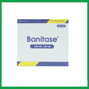 Thuốc Banitase điều trị khó tiêu đầy hơi (20 vỉ x 5 viên)