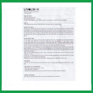 Nhà Thuốc Tiến Thành - Viên nang mềm Livolin-H 300mg cải thiện bệnh gan, chán ăn, đau hạ sườn phải (10 vỉ x 10 viên) 1 Nhà Thuốc Tiến Thành - a2 3 3