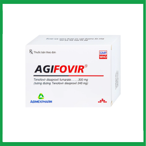Thuốc Agifovir 300mg Agimexpharm hỗ trợ điều trị HIV-1, viêm gan B mạn tính (3 vỉ x 10 viên)