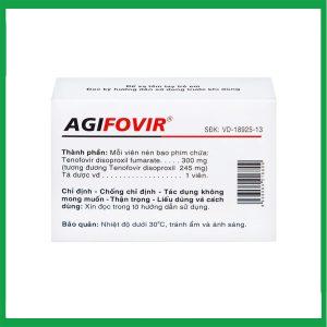 Nhà Thuốc Tiến Thành - Thuốc Agifovir 300mg Agimexpharm hỗ trợ điều trị HIV-1, viêm gan B mạn tính (3 vỉ x 10 viên) 2 Nhà Thuốc Tiến Thành - agif2