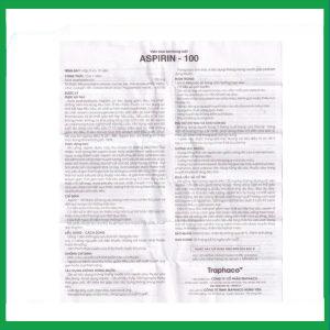 Nhà Thuốc Tiến Thành - Thuốc Aspirin 100mg phòng ngừa nhồi máu cơ tim, đột quỵ (3 vỉ x 10 viên) 3 Nhà Thuốc Tiến Thành - asp 4