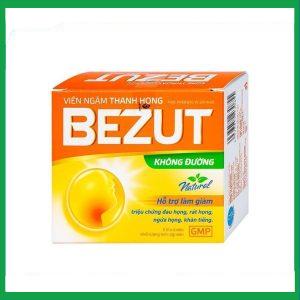 Bezut không đường hỗ trợ giảm đau họng, rát họng (20 viên)