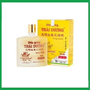 Dầu gừng Thái Dương điều trị đau đầu, đau lưng, đau dây thần kinh vai gáy (24ml)