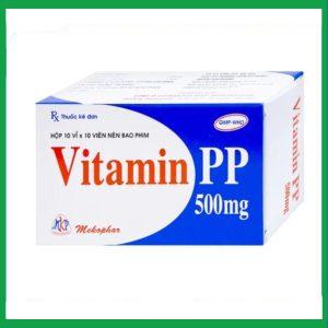 Thuốc Vitamin PP 500mg Mekophar điều trị bệnh pellagra (10 vỉ x 10 viên)