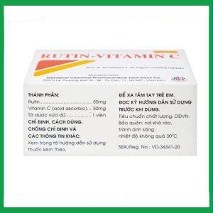 Nhà Thuốc Tiến Thành - Thuốc Rutin-Vitamin C Mekophar hỗ trợ điều trị các hội chứng chảy máu, xơ cứng (10 vỉ x 10 viên) 3 Nhà Thuốc Tiến Thành - fb 2 2024 07 08T134913.545