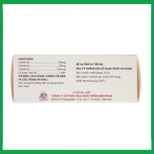 Nhà Thuốc Tiến Thành - Thuốc Vitamin B1 - B6 - B12 Mekophar điều trị thiếu hụt Vitamin nhóm B (10 vỉ x 10 viên) 3 Nhà Thuốc Tiến Thành - fb 2 2024 07 08T164355.284