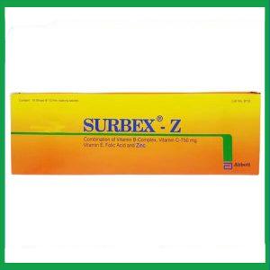Nhà Thuốc Tiến Thành - Viên nén Surbex Z điều trị chứng thiếu các vitamin nhóm B, vitamin C và kẽm (10 vỉ x 10 viên) 3 Nhà Thuốc Tiến Thành - fb 2 24