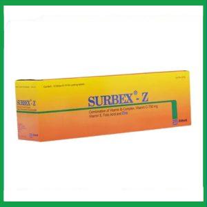 Nhà Thuốc Tiến Thành - Viên nén Surbex Z điều trị chứng thiếu các vitamin nhóm B, vitamin C và kẽm (10 vỉ x 10 viên) 1 Nhà Thuốc Tiến Thành - fb 2 27