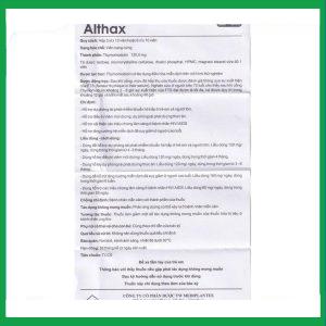 Nhà Thuốc Tiến Thành - Thuốc Althax 120mg Mediplantex hỗ trợ điều trị viêm mũi dị ứng, nhiễm khuẩn hô hấp (3 vỉ x 10 viên) 7 Nhà Thuốc Tiến Thành - fb 2 88