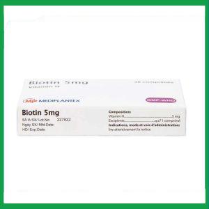 Nhà Thuốc Tiến Thành - Thuốc Biotin 5mg Mediplantex điều trị thiếu hụt biotin (2 vỉ x 10 viên) 3 Nhà Thuốc Tiến Thành - fb 3 7