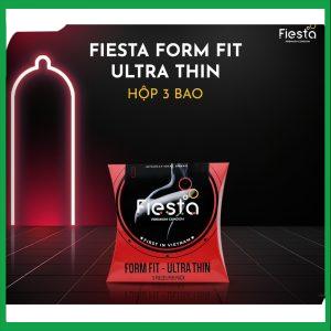 Bao cao su Fiesta Form Fit 3 cái ôm sát, siêu mỏng