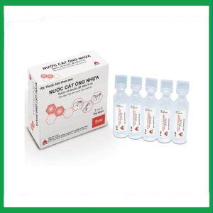 Nước cất ống nhựa 5ml CPC1HN dùng để tiêm bắp, tiêm tĩnh mạch, tiêm dưới da (10 vỉ x 5 ống)