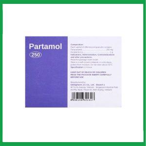 Nhà Thuốc Tiến Thành - Cốm sủi Partamol 250 giảm cơn đau và sốt từ nhẹ đến vừa (20 gói x 1g) 2 Nhà Thuốc Tiến Thành - partamol 1