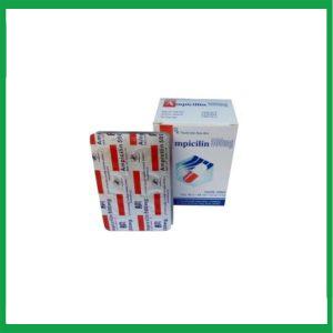 Thuốc Ampicillin 500mg Pharbaco ( hộp 10 vỉ x 10 viên)