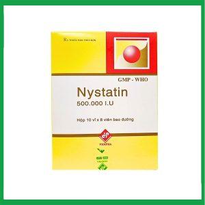 Thuốc Nystatin 500.000I.U Vidipha dự phòng và điều trị nhiễm nấm Candida (10 vỉ x 8 viên)